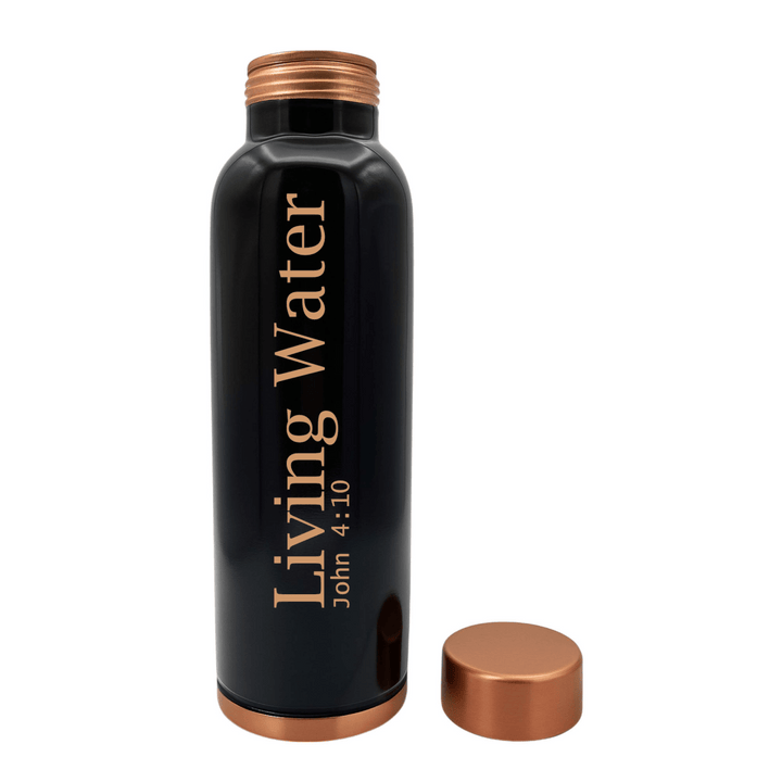 Custom Personalized Copper Water Bottle with John 4:10 Name and Living Water | Pure Copper | 33 Oz - Shepherds Shelf