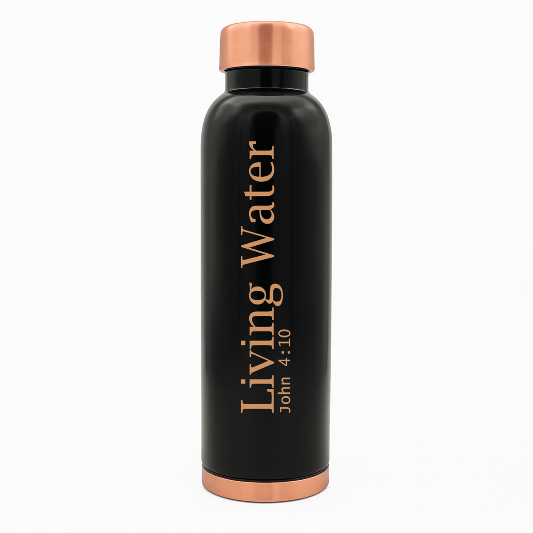 Custom Personalized Copper Water Bottle with John 4:10 Name and Living Water | Pure Copper | 33 Oz - Shepherds Shelf