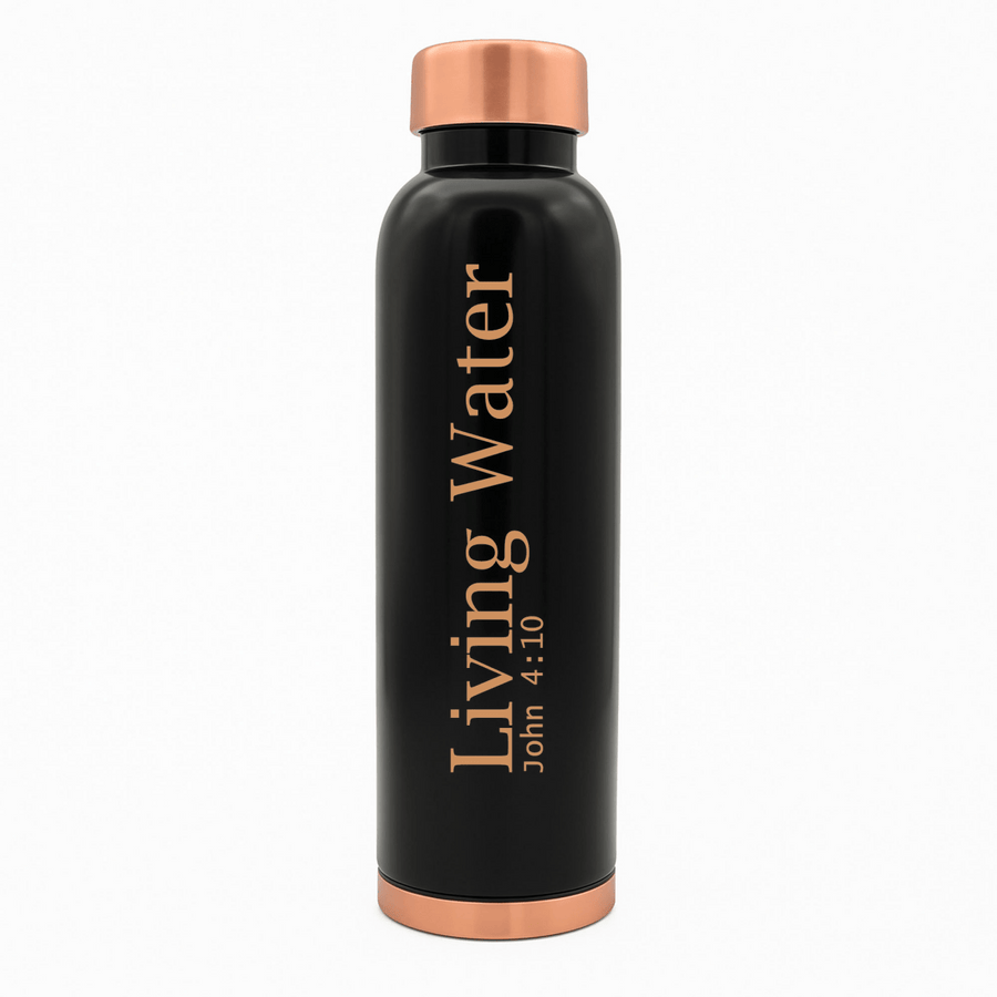 Custom Personalized Copper Water Bottle with John 4:10 Name and Living Water | Pure Copper | 33 Oz - Shepherds Shelf