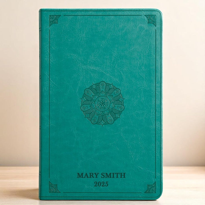Custom Personalized ESV Bible | Large Print | Faux Leather Teal Cover | Shepherds Shelf - Shepherds Shelf