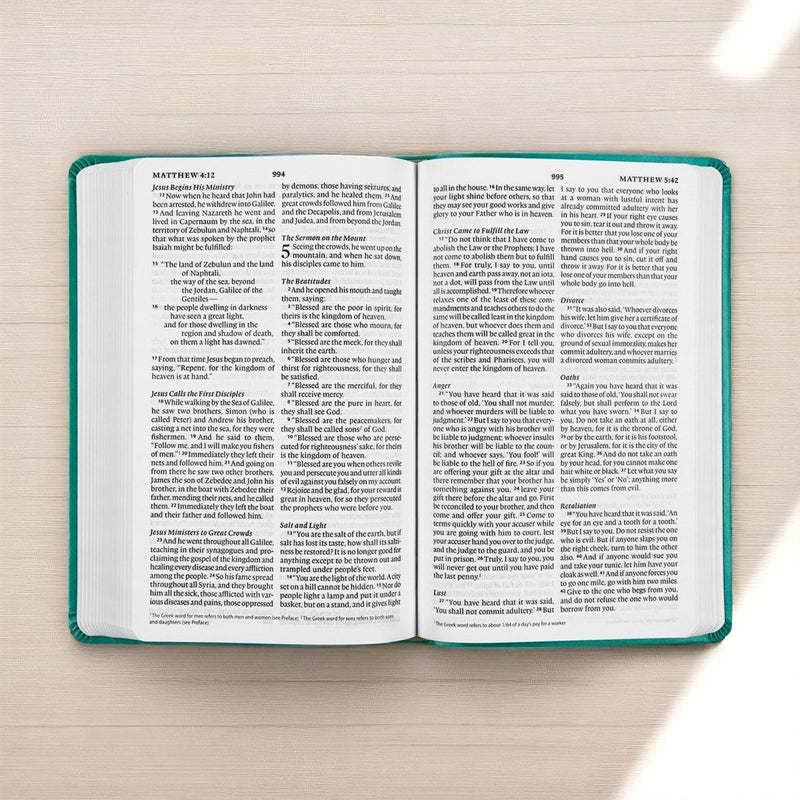 ESV Teal Standard Size Holy Bible Large Print