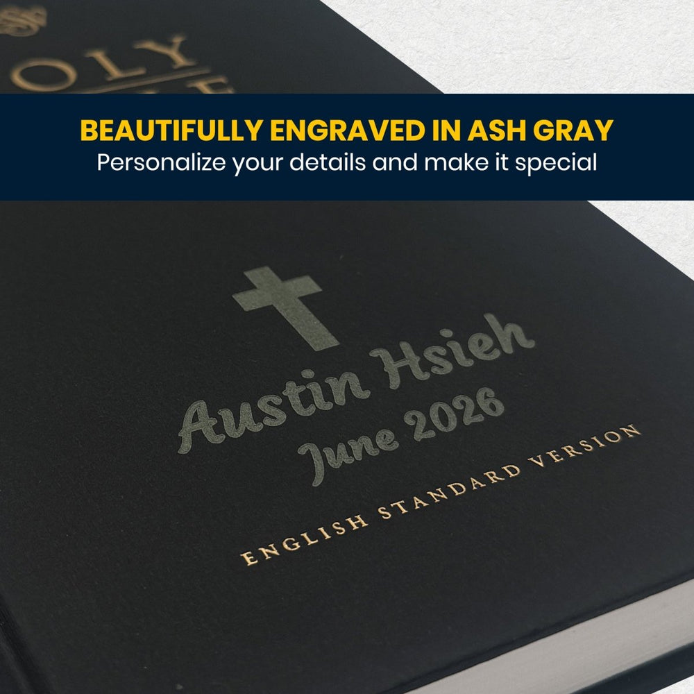 Actual personalization sample for this Bible