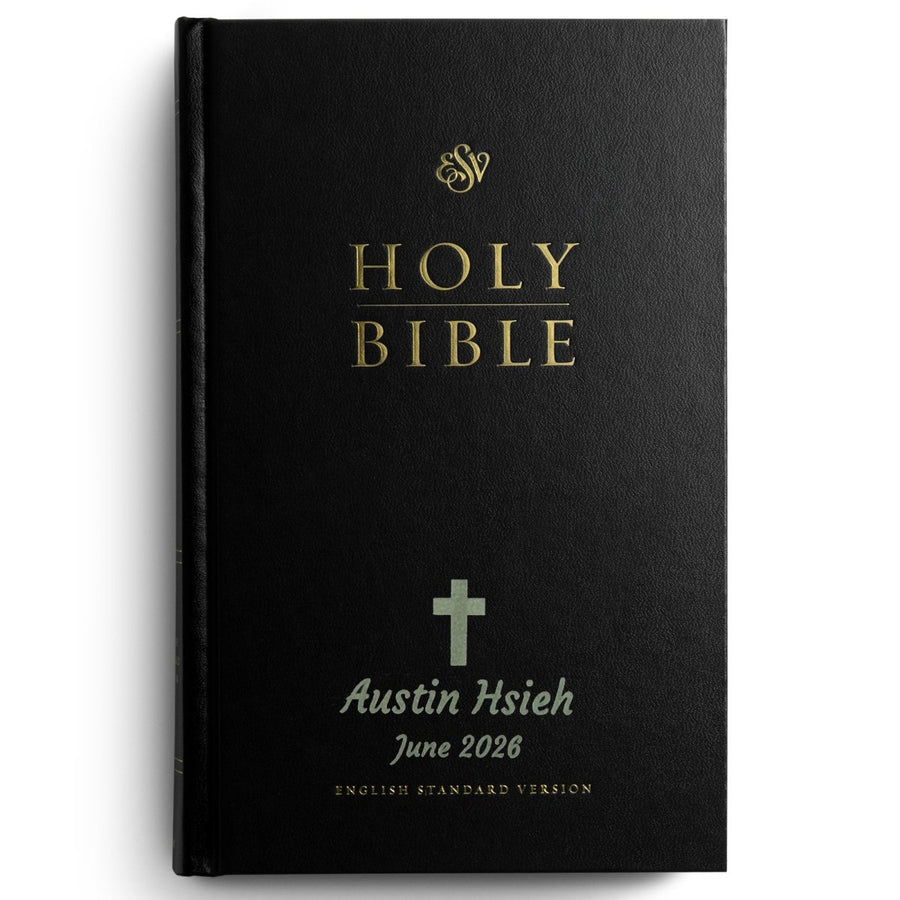 Custom Personalized ESV Church Bible Hardcover Small Print Black - Shepherds Shelf