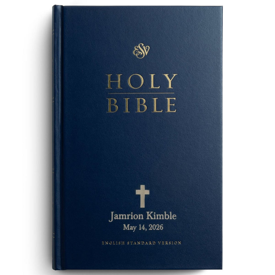 Custom Personalized ESV Church Bible Hardcover Small Print Blue - Shepherds Shelf