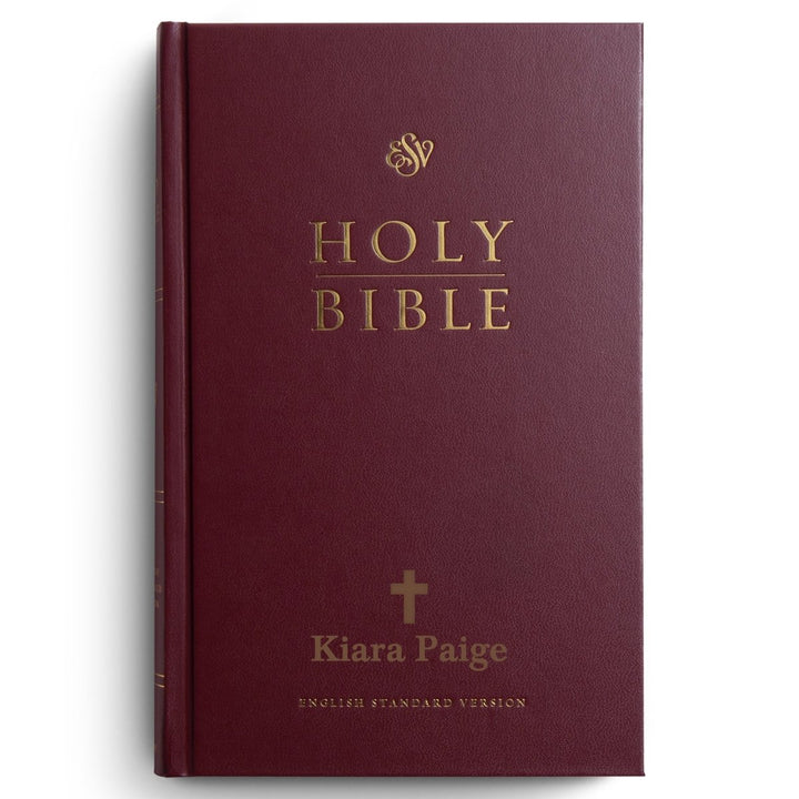 Custom Personalized ESV Church Bible Hardcover Small Print Burgundy - Shepherds Shelf