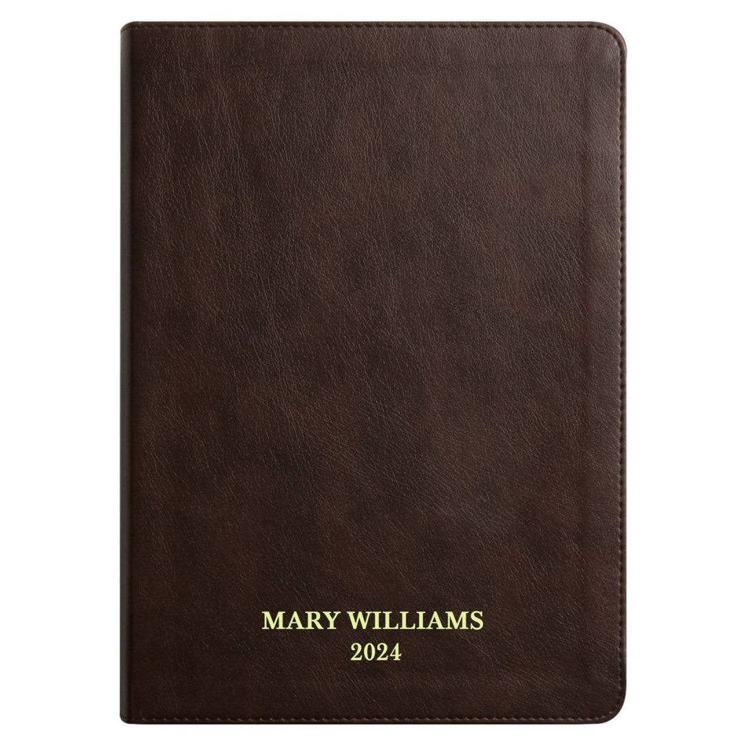 Custom Personalized ESV Journaling Bible | Dark Brown Faux Leather | Cream Colored Pages | Shepherds Shelf - Shepherds Shelf