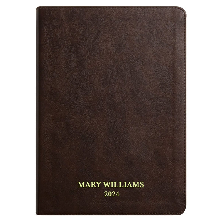 Custom Personalized ESV Journaling Bible | Dark Brown Faux Leather | Cream Colored Pages | Shepherds Shelf - Shepherds Shelf