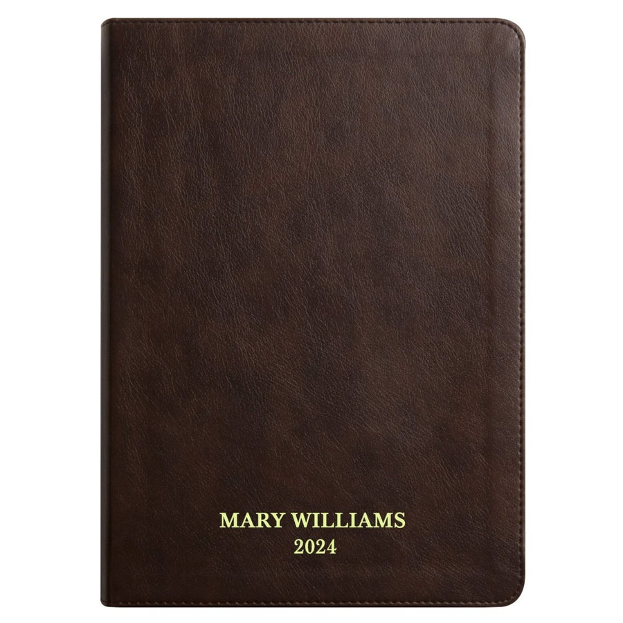Custom Personalized ESV Journaling Bible | Dark Brown Faux Leather | Cream Colored Pages | Shepherds Shelf - Shepherds Shelf