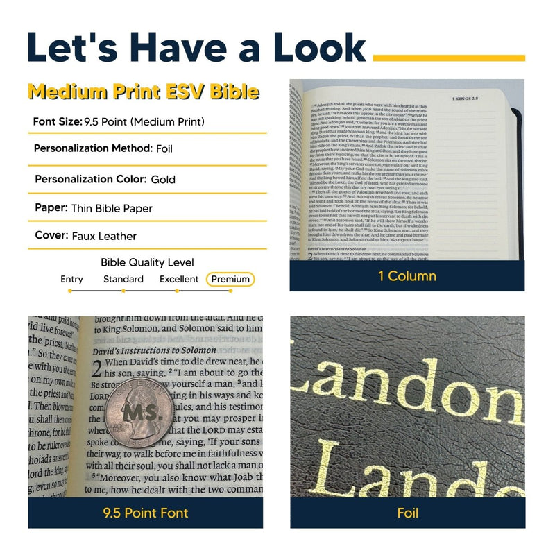 ESV Dark Brown Study Size Journaling Holy Bible Medium print