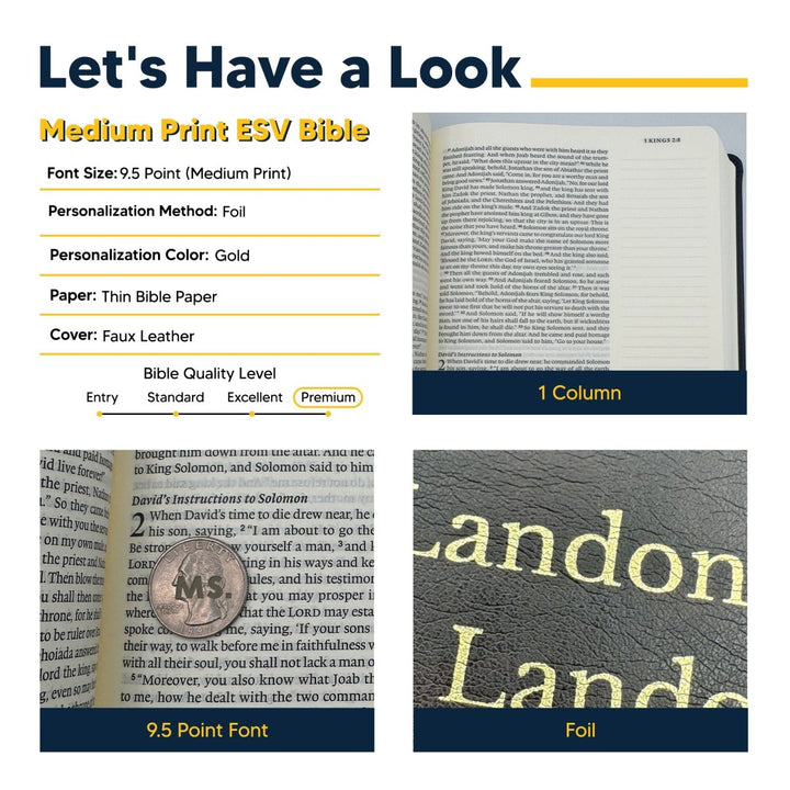 Custom Personalized ESV Journaling Bible | Dark Brown Faux Leather | Cream Colored Pages | Shepherds Shelf - Shepherds Shelf