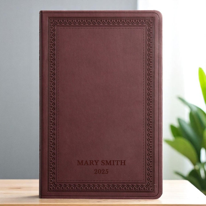 Custom Personalized ESV Large Print Bible | Purple Plum Faux Leather | Shepherds Shelf - Shepherds Shelf