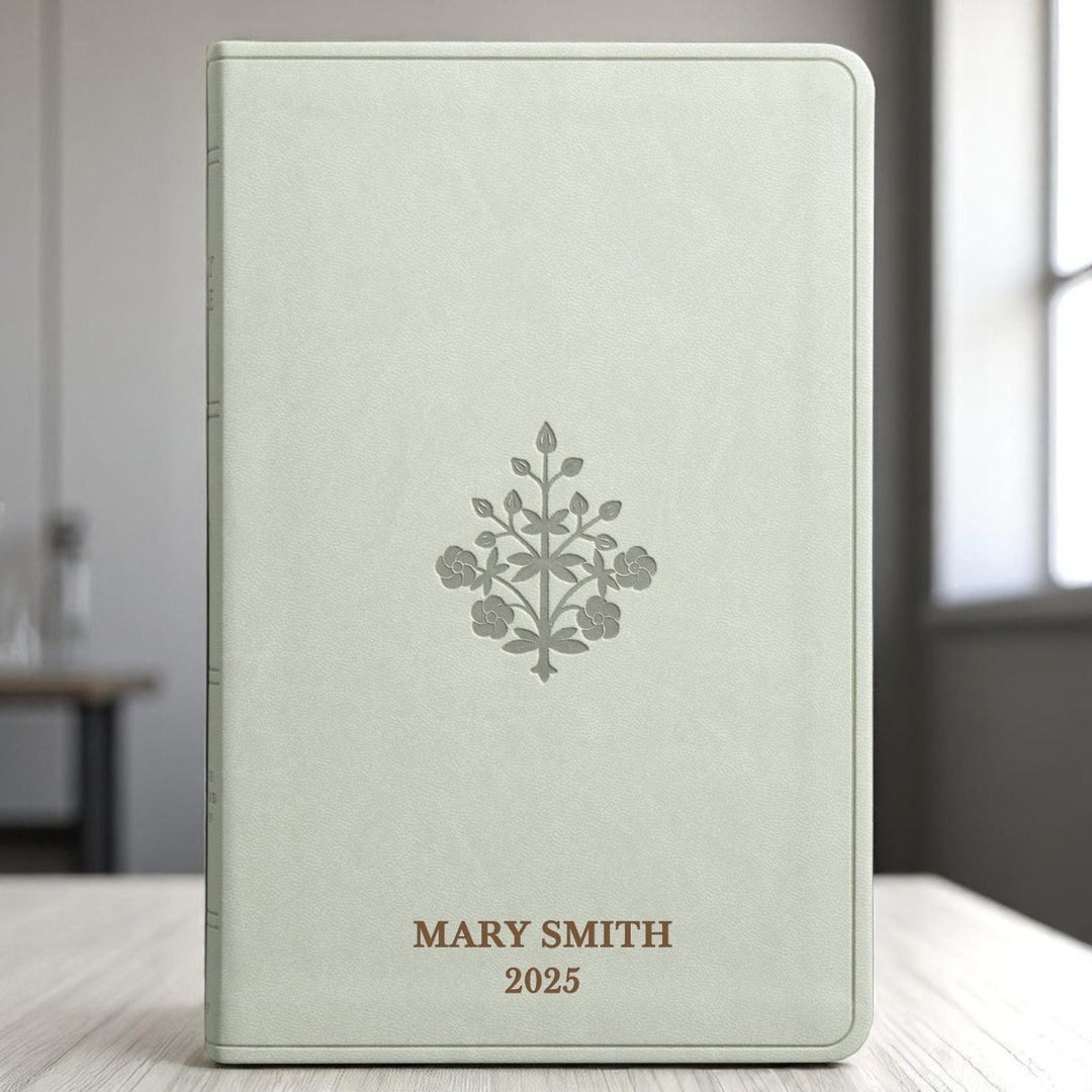 Custom Personalized ESV Large Print Bible | Stone Gray Faux Leather | Shepherds Shelf - Shepherds Shelf