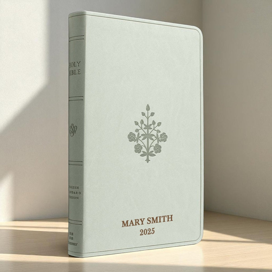 Custom Personalized ESV Large Print Bible | Stone Gray Faux Leather | Shepherds Shelf - Shepherds Shelf