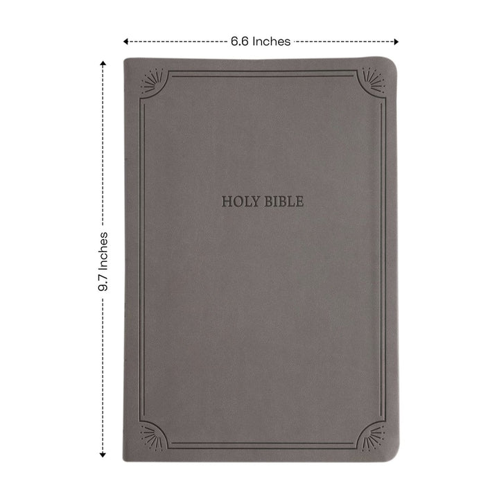 Custom Personalized Gray NASB 2020 Bible | Large Text | Faux Leather Gray | Shepherds Shelf - Shepherds Shelf