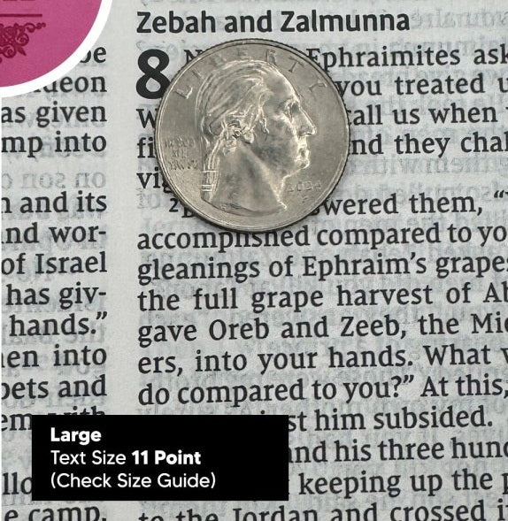 Print sample for this Bible