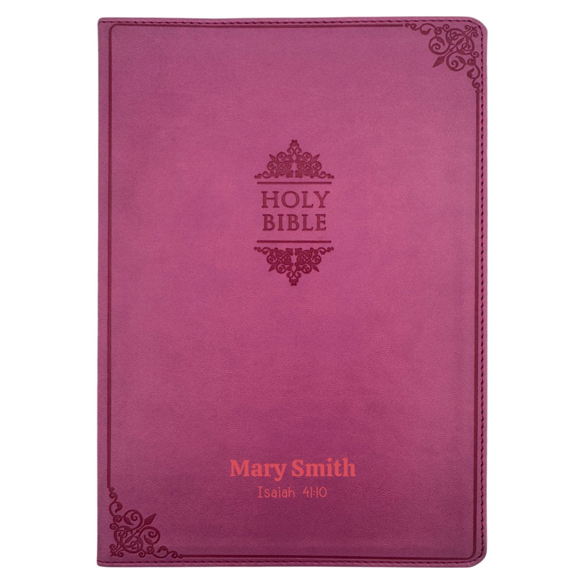 Custom Personalized NIV Pink Thinline Large Print Holy Bible | Faux Leather - Shepherds Shelf