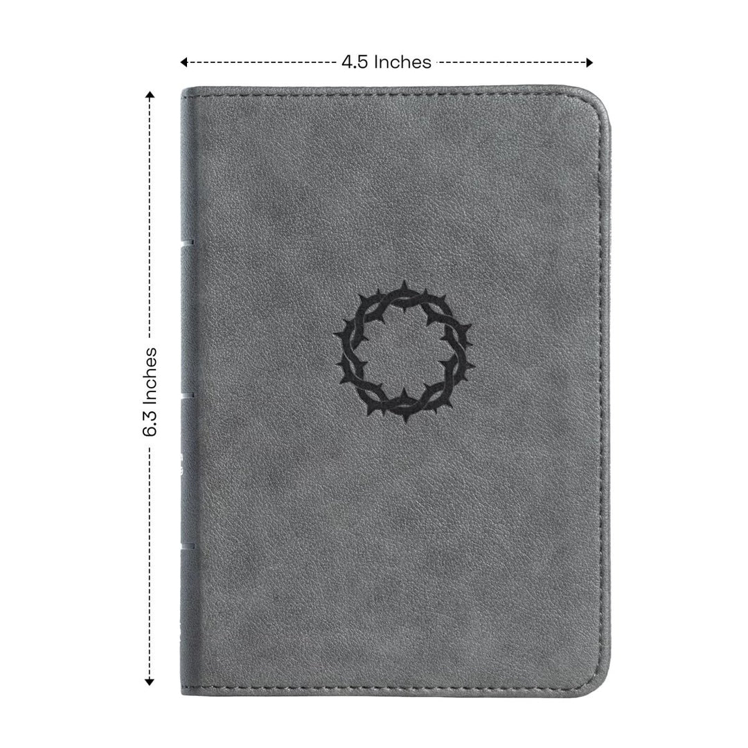 Custom Personalized Small CSB Holy Bible | Compact Faux Leather | Small Text | Gray | Shepherds Shelf - Shepherds Shelf