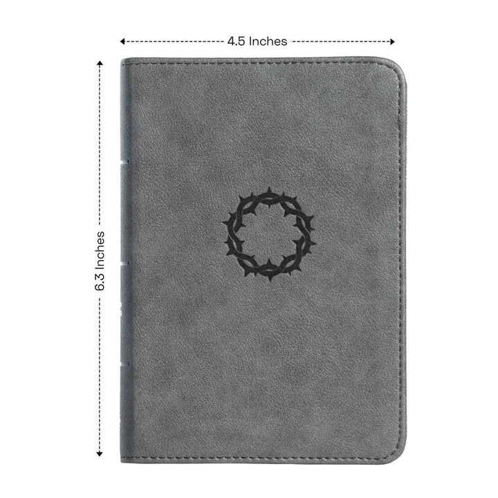 Custom Personalized Small CSB Holy Bible | Compact Faux Leather | Small Text | Gray | Shepherds Shelf - Shepherds Shelf