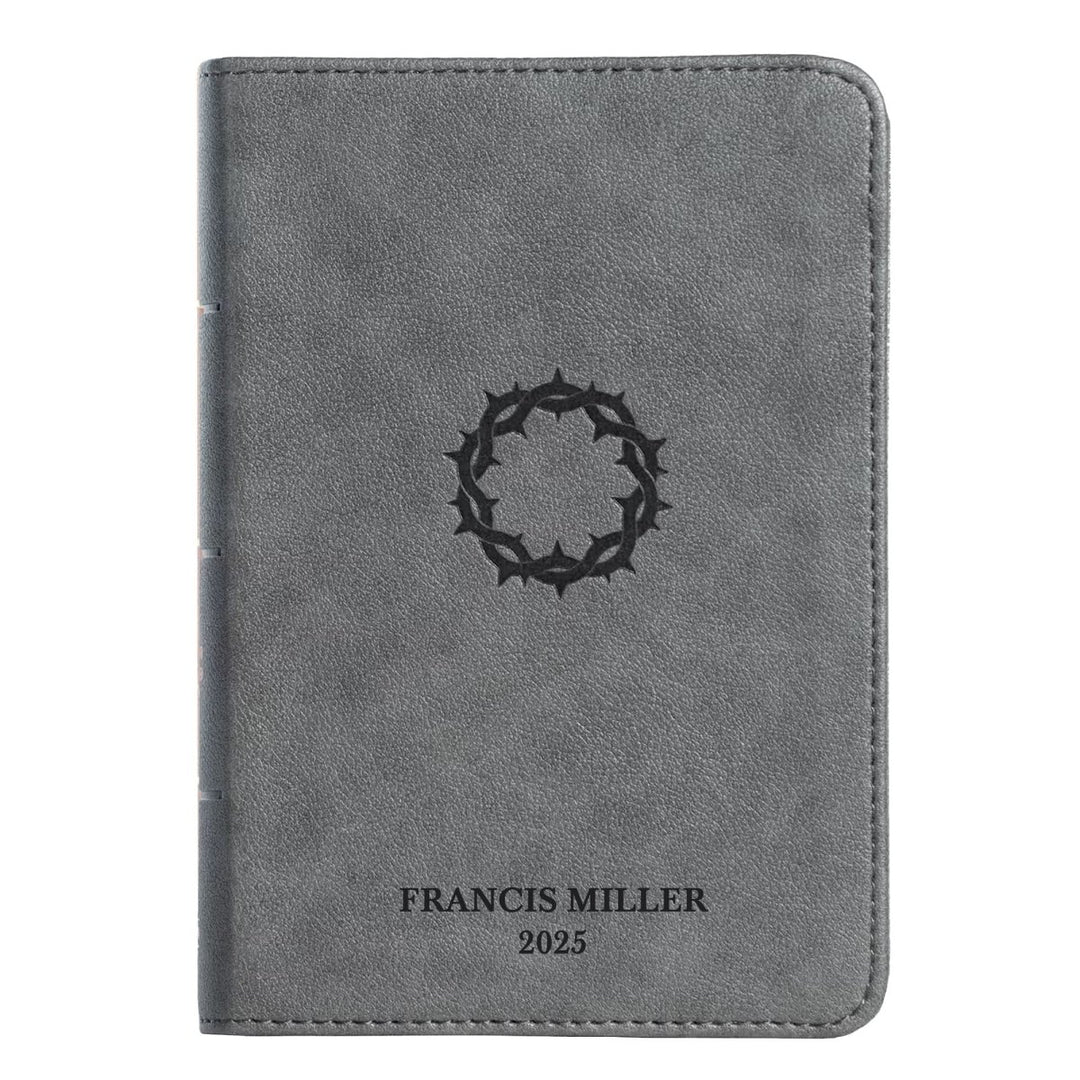 Custom Personalized Small CSB Holy Bible | Compact Faux Leather | Small Text | Gray | Shepherds Shelf - Shepherds Shelf