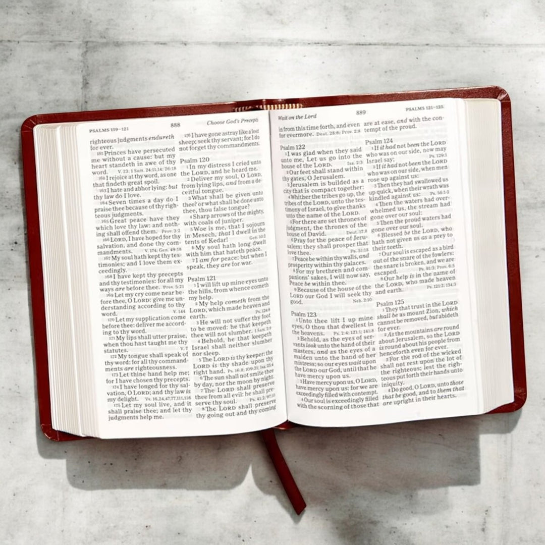 Custom Personalized Small KJV Holy Bible | Compact Faux Leather | Small Text | Brown | Shepherds Shelf - Shepherds Shelf