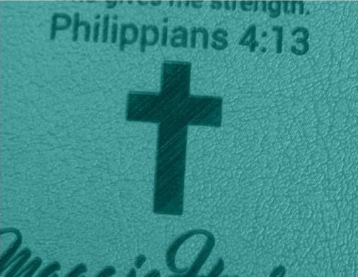 Actual personalization sample for this Bible