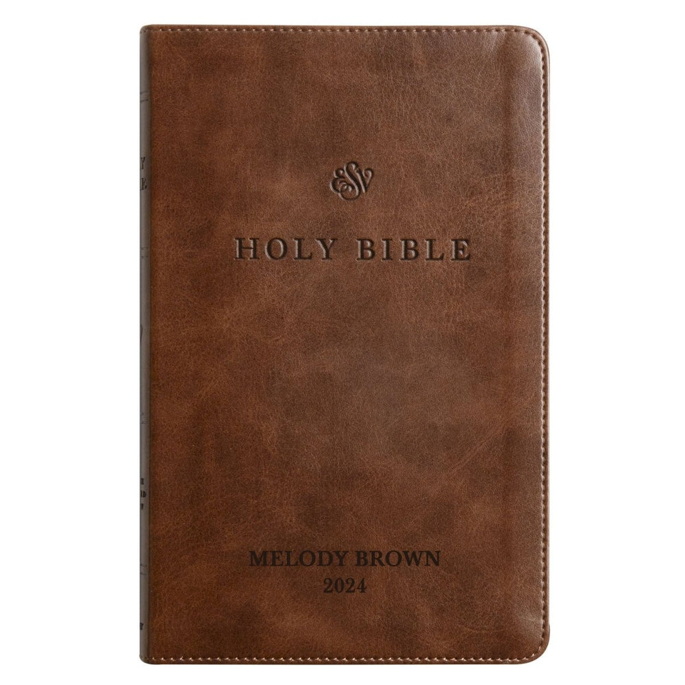ESV Brown Standard Size Premium Holy Bible Small Print | Lay Flat