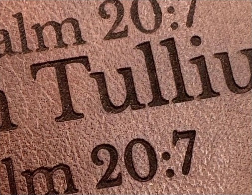 Actual personalization sample for this Bible