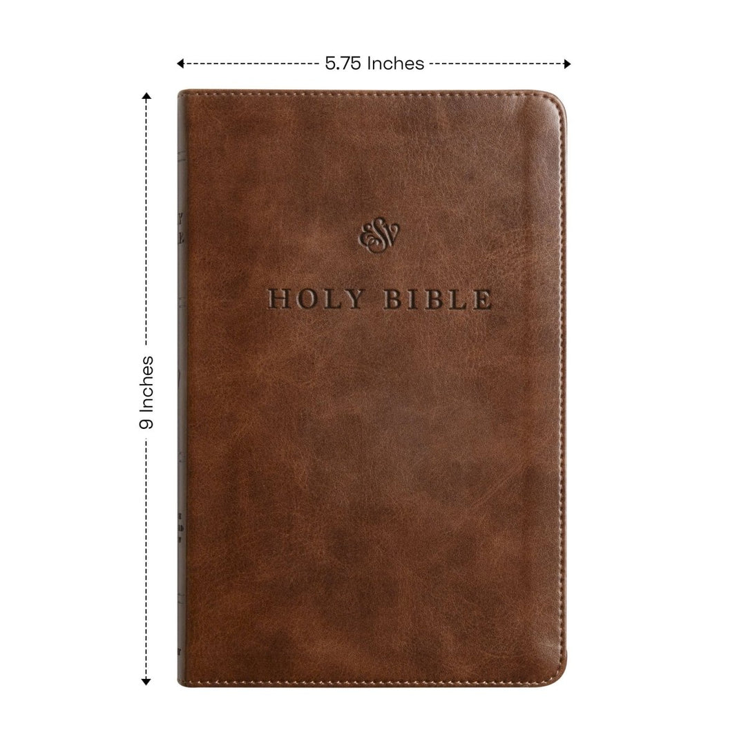 Custom Premium Church Bible Version Faux Leather Premium Church Bible with Lay Flat Design, Brown | Shepherds Shelf - Shepherds Shelf