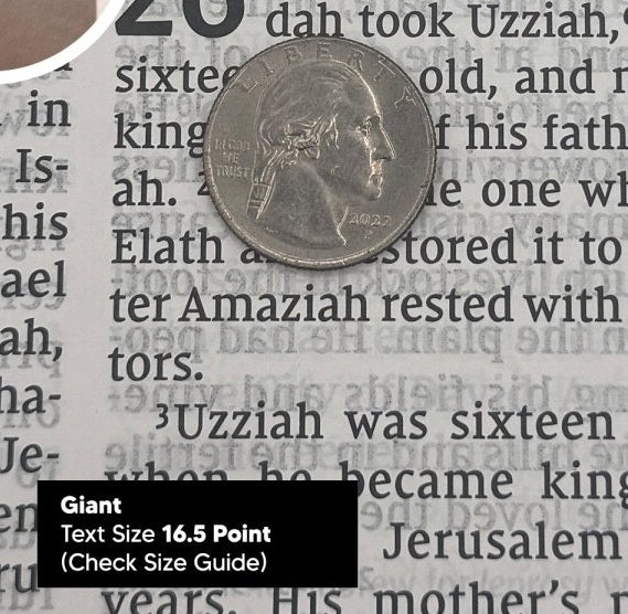 Print sample for this Bible