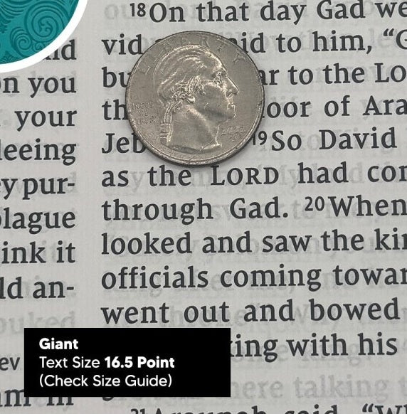 Print sample for this Bible