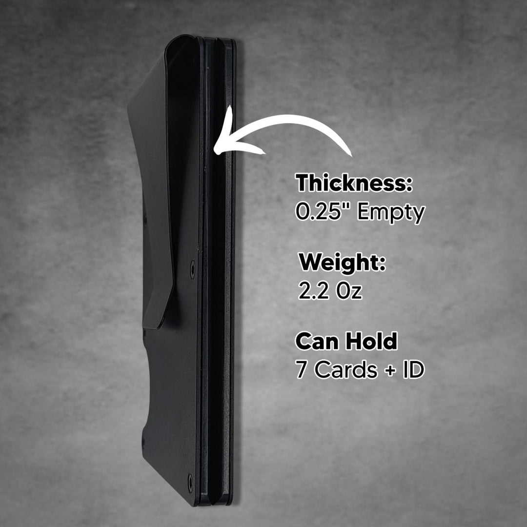Custom Thin Metal Wallet Proverbs with 13:22 | Children's Inheritance | Black - Shepherds Shelf