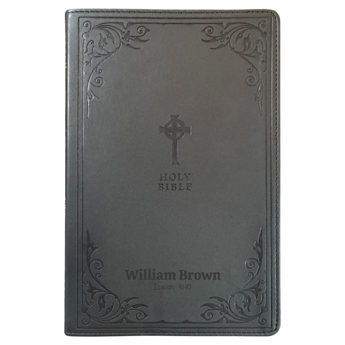 Customized NRSV Catholic Edition Black Holy Bible | Medium Print | Faux Leather