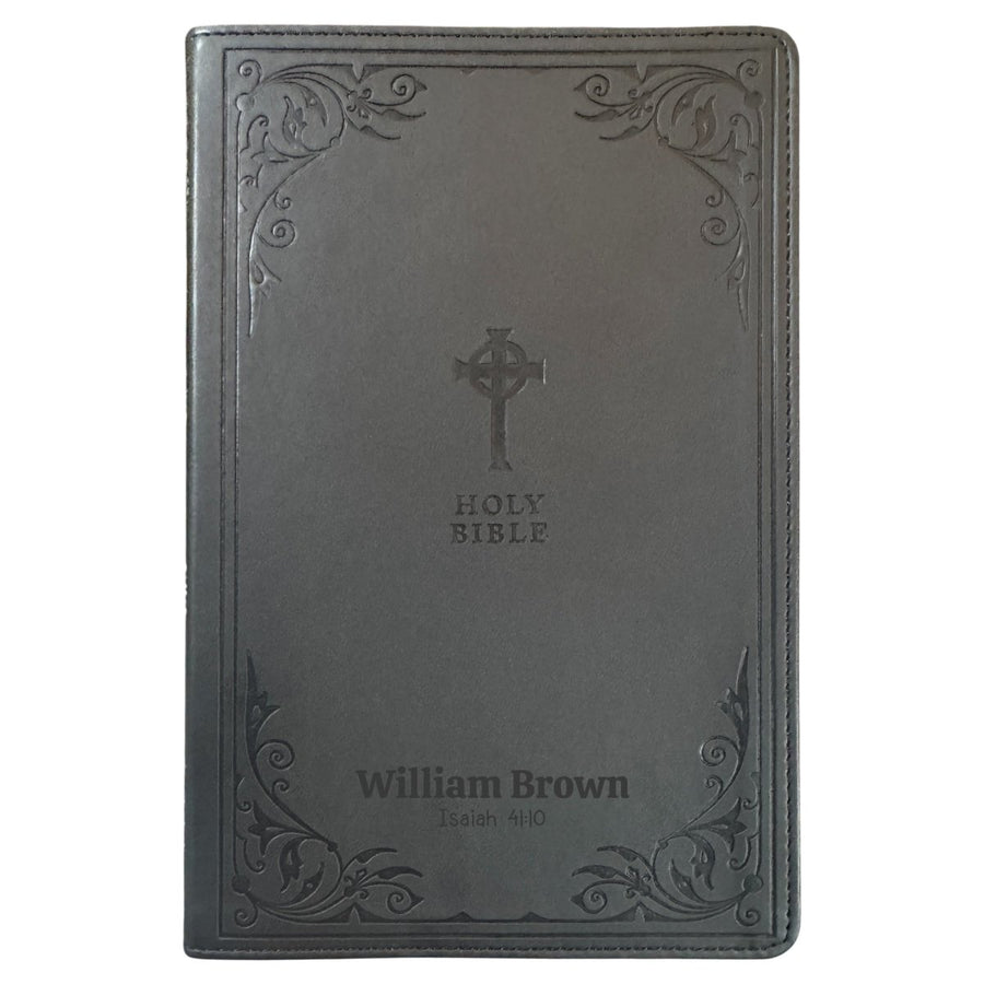 Customized NRSV Catholic Edition Black Holy Bible | Medium Print | Faux Leather - Shepherds Shelf