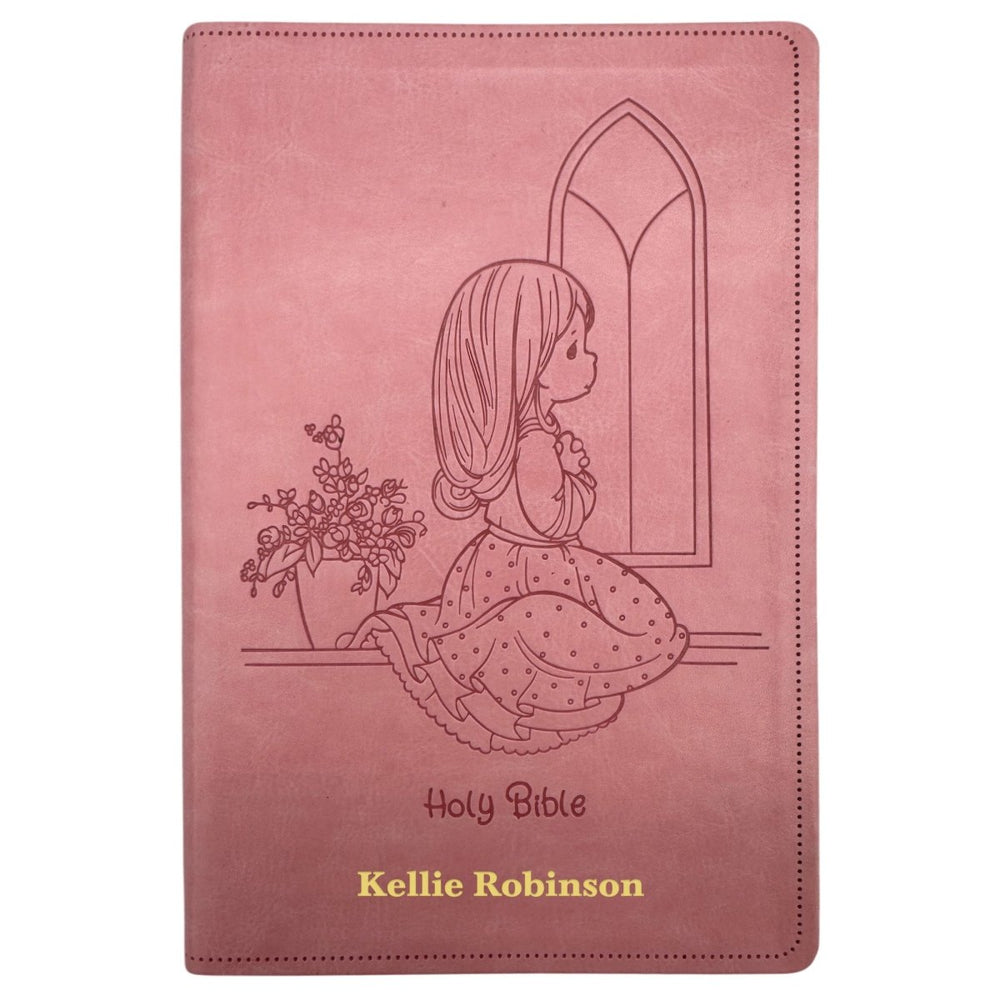 Customized NRSV Catholic Edition Kids Holy Bible for Girls | Medium Print | Pink