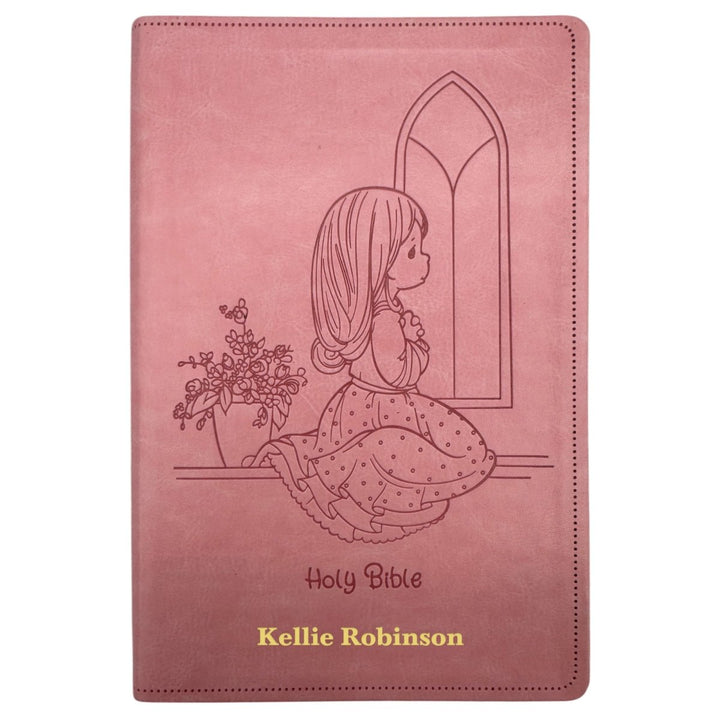 Customized NRSV Catholic Edition Kids Holy Bible for Girls | Medium Print | Pink - Shepherds Shelf