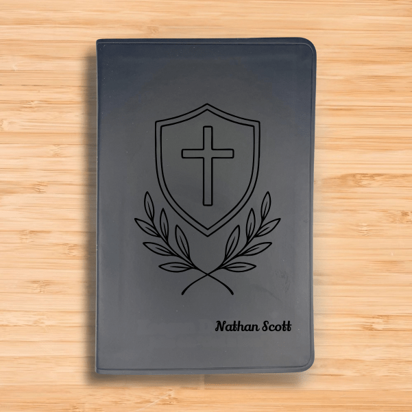 ESV Black Standard Size Thinline Holy Bible Large Print | Armor of God - Shepherds Shelf