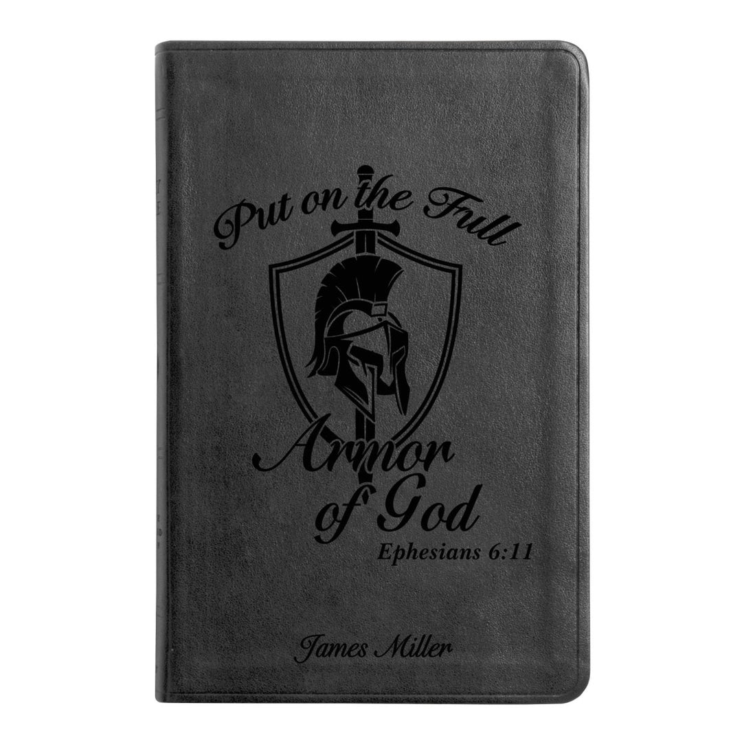ESV Black Standard Size Thinline Holy Bible Large Print | Armor of God - Shepherds Shelf