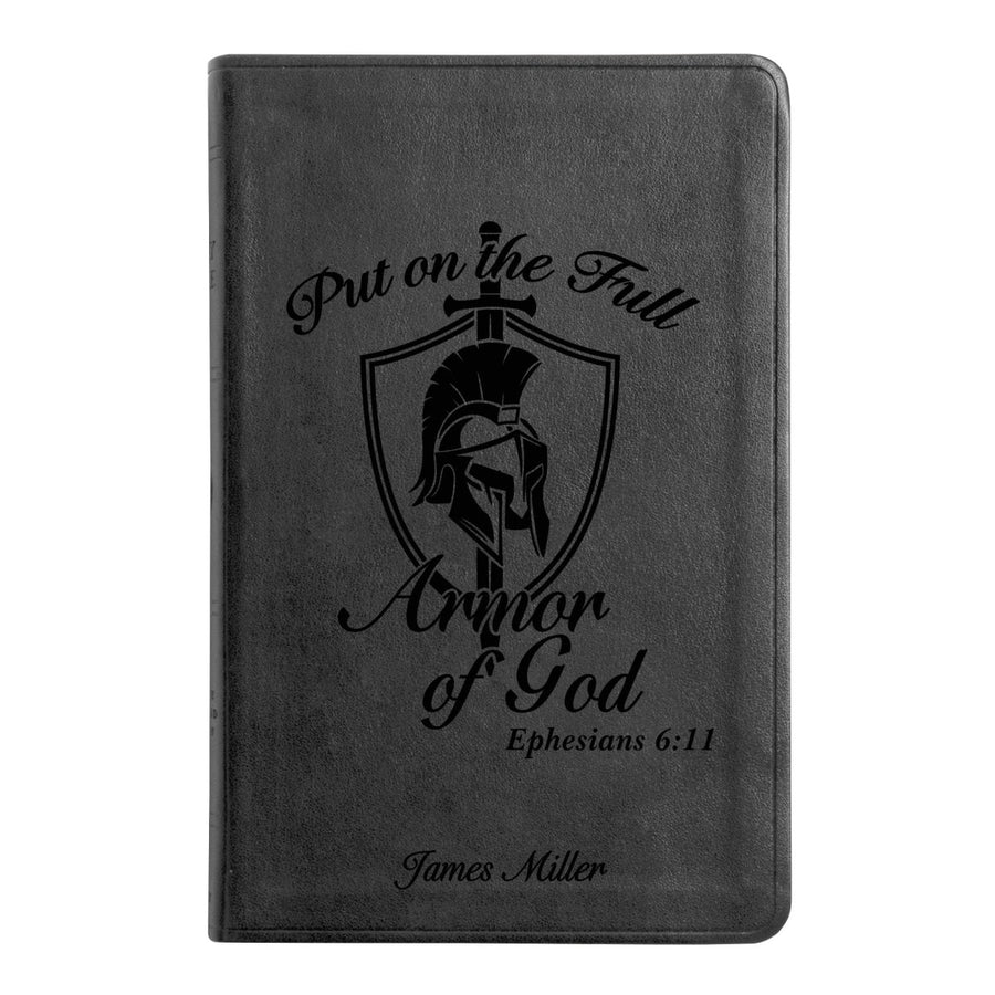 ESV Black Standard Size Thinline Holy Bible Large Print | Armor of God - Shepherds Shelf