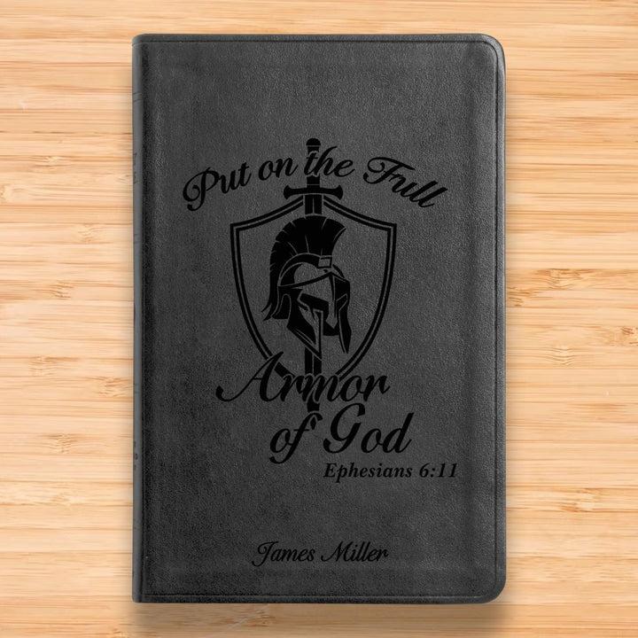 ESV Black Standard Size Thinline Holy Bible Large Print | Armor of God - Shepherds Shelf