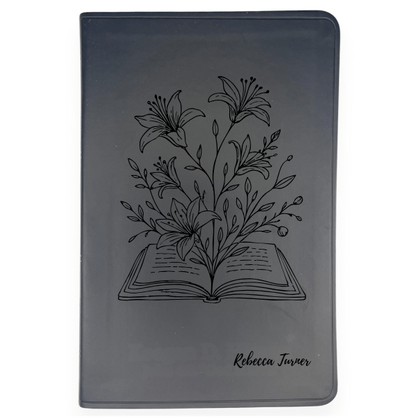 ESV Black Standard Size Thinline Holy Bible Large Print | Blooming Flowers - Shepherds Shelf