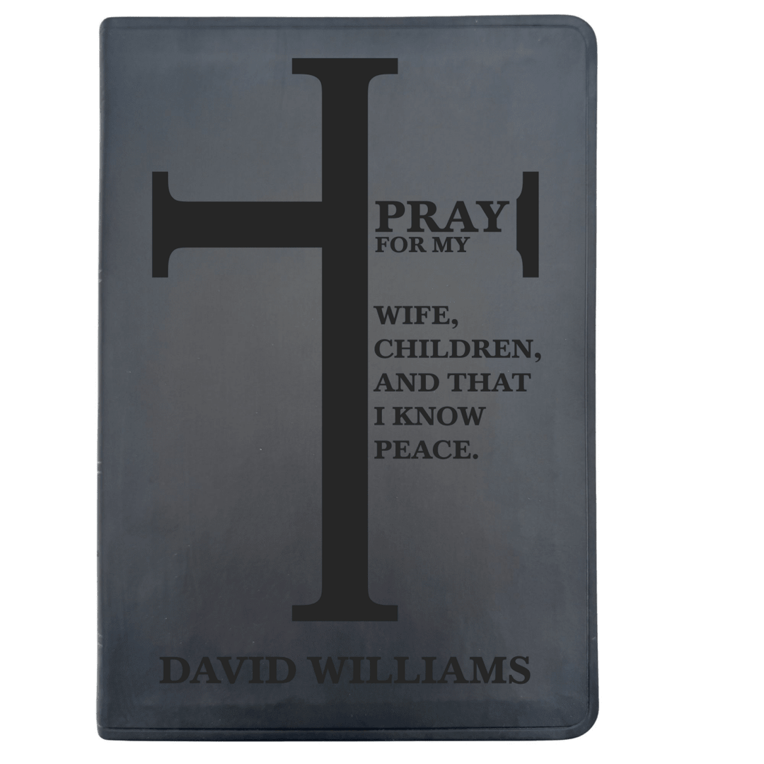 ESV Black Standard Size Thinline Holy Bible Large Print | Bold Cross - Shepherds Shelf