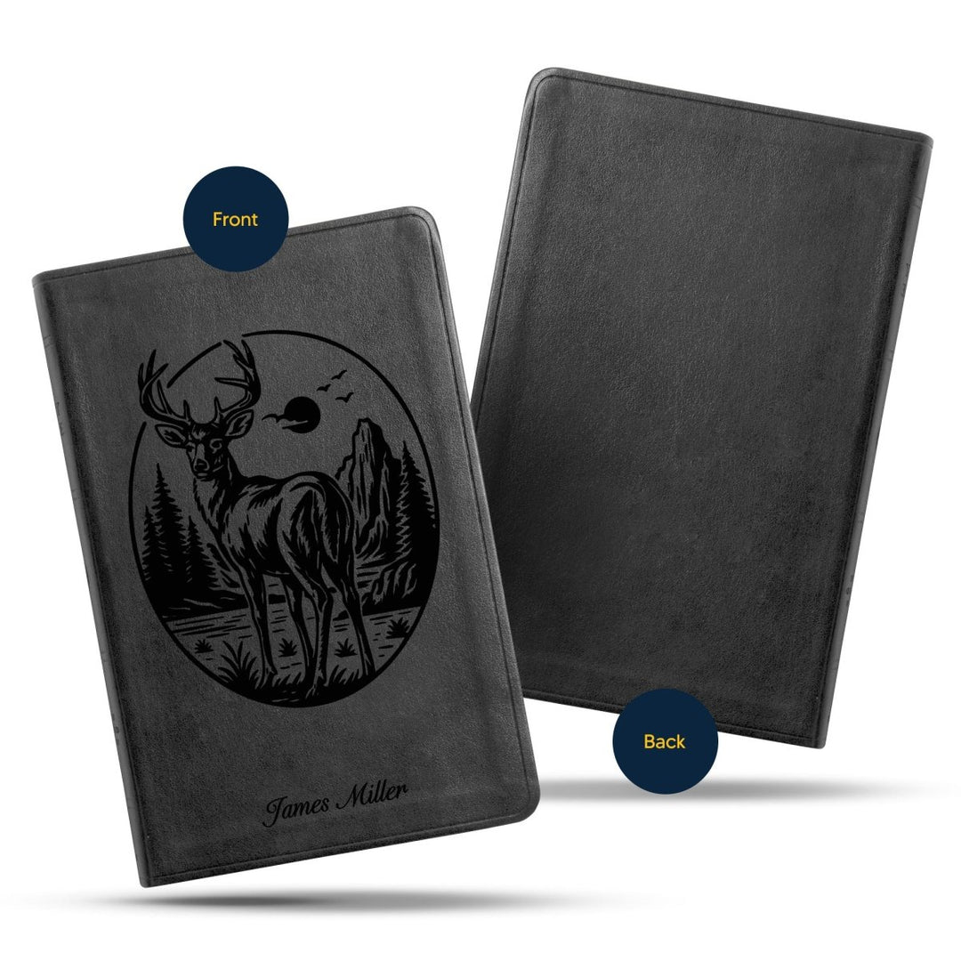 ESV Black Standard Size Thinline Holy Bible Large Print | Buck - Shepherds Shelf