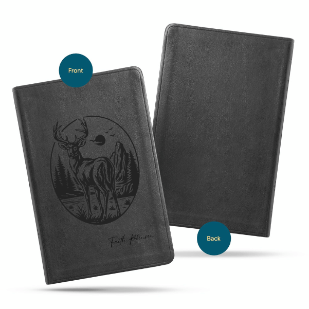 ESV Black Standard Size Thinline Holy Bible Large Print | Buck - Shepherds Shelf