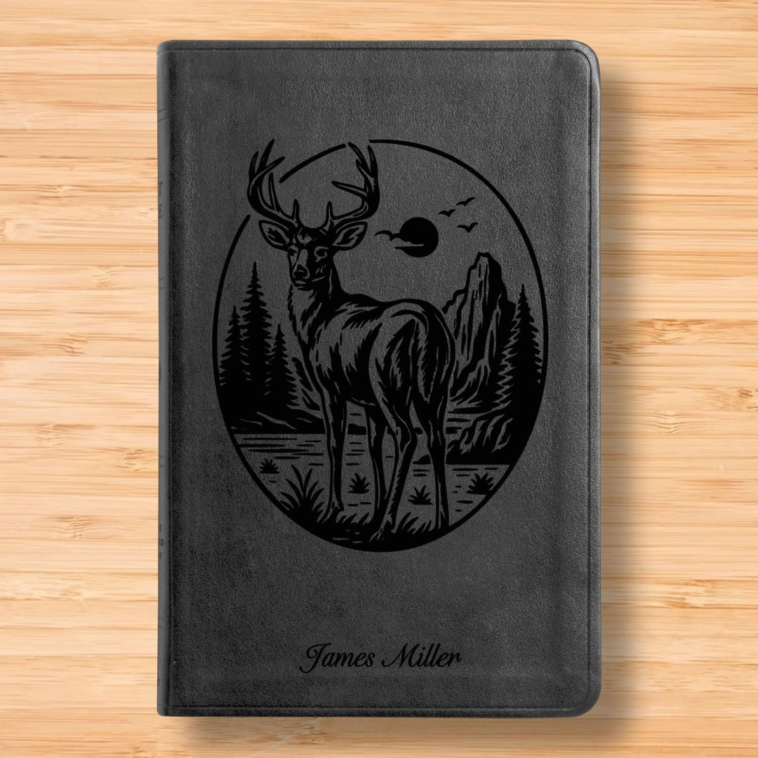 ESV Black Standard Size Thinline Holy Bible Large Print | Buck - Shepherds Shelf