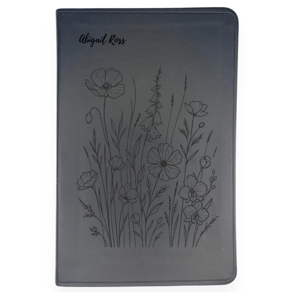 ESV Black Standard Size Thinline Holy Bible Large Print | Bunch of Flowers - Shepherds Shelf