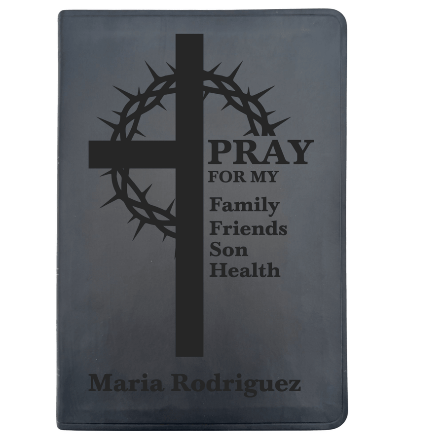 ESV Black Standard Size Thinline Holy Bible Large Print | Crown of Thorns - Shepherds Shelf