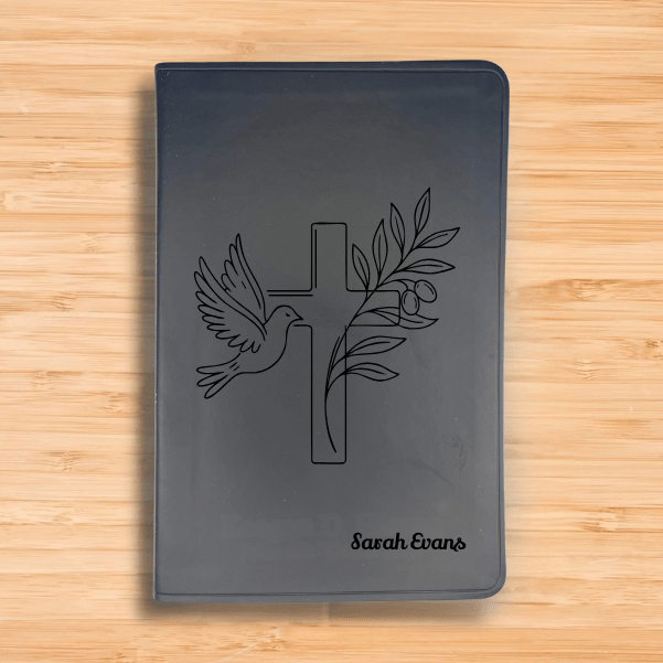 ESV Black Standard Size Thinline Holy Bible Large Print | Dove + Cross and Olive - Shepherds Shelf