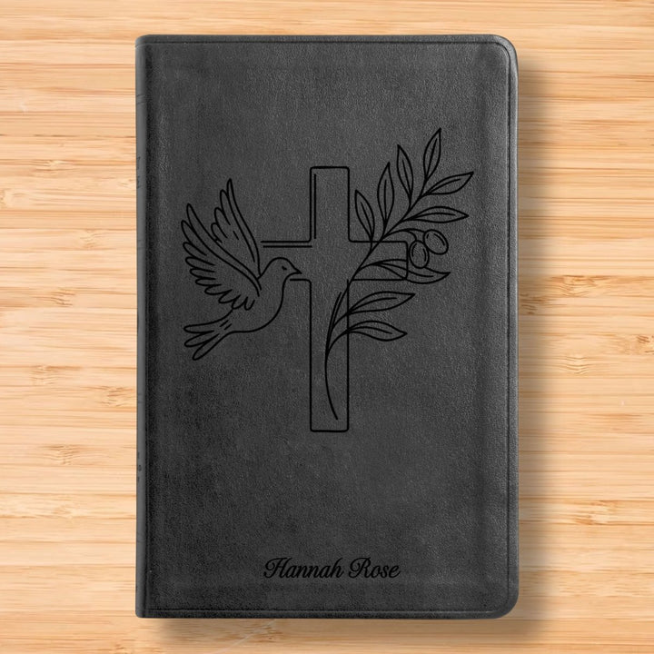 ESV Black Standard Size Thinline Holy Bible Large Print | Dove + Cross and Olive - Shepherds Shelf