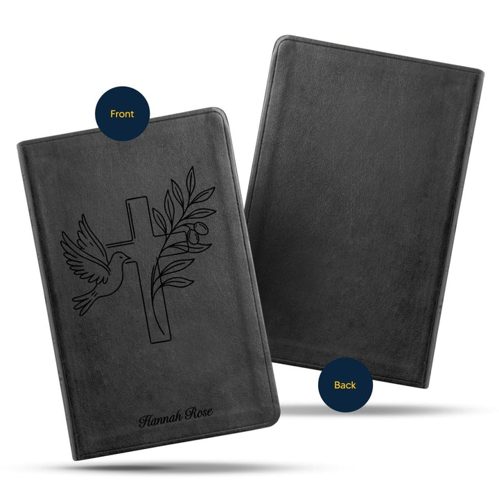 ESV Black Standard Size Thinline Holy Bible Large Print | Dove + Cross and Olive - Shepherds Shelf