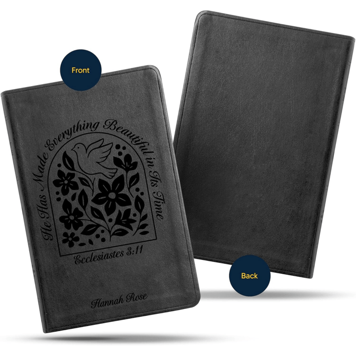 ESV Black Standard Size Thinline Holy Bible Large Print | Ecclesiastes 3:11 - Shepherds Shelf